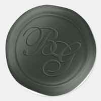 Stickers de cire à double monogramme de chasse