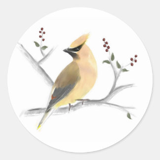 Stickers de cire de cèdre d'aquarelle