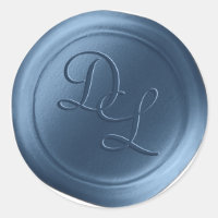 Stickers de cire de monogramme Denim Blue 2