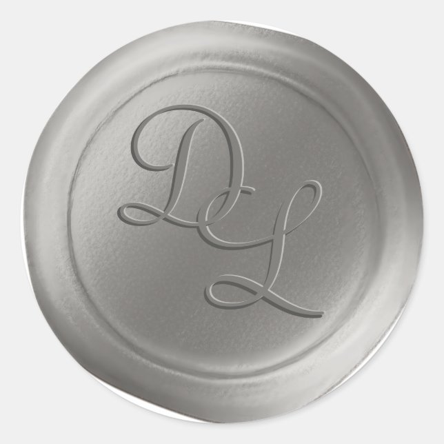 Stickers de cire de monogramme Dove Grey 2 (Devant)