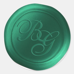 Stickers de cire Jungle Vert Double Monogramme