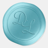 Stickers de cire Monogramme bleu île 2