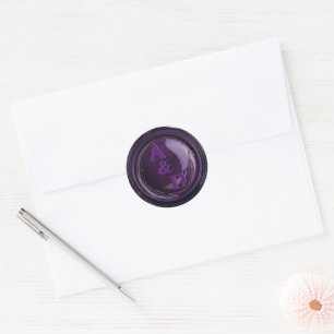 Stickers de cire violet violet élégant