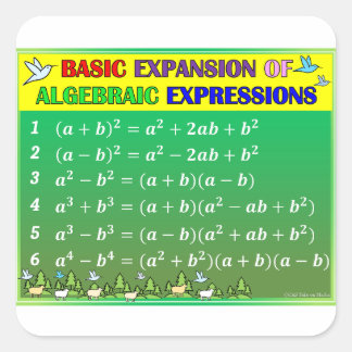 Stickers de classe en mathématiques algèbre - Forê