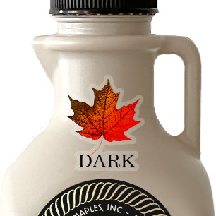 Stickers de classement feuille d'érable coloré