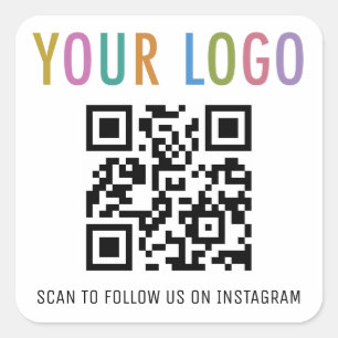 Stickers de code QR Instagram avec logo Médias soc