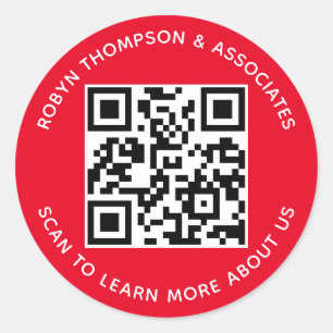 Stickers de code QR Red Business Custom Company Ro