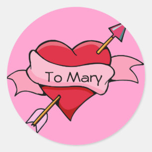 Stickers de coeur et de flèche personnalisables