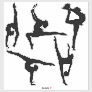 Stickers de contour de gymnastique rythmique