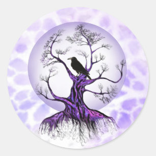 Stickers de corbeaux de lave mauve