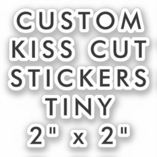 STICKERS DE COUPE KISS Personnalisés 2"x2"