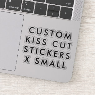 STICKERS DE COUPE KISS personnalisés 3x3" X PETIT