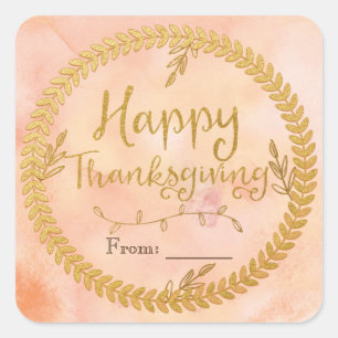 Stickers de couronne bon thanksgiving Gold Foil