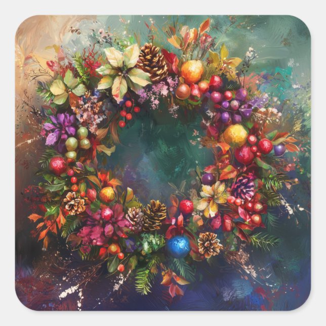 Stickers de couronne de Noël (Devant)