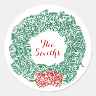 Stickers de couronne de Noël