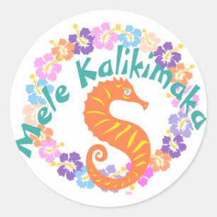 Stickers de couronne de Noël Mele Kalikimaka Hawai