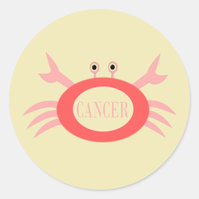 Stickers de crabe des signes cancéreux (Devant)