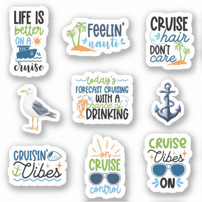 Stickers de croisière amusante (Devant)