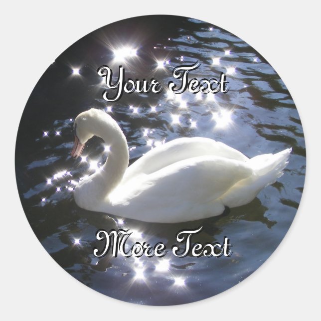 Stickers de cygne mousseux (Devant)