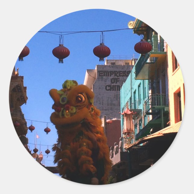 Stickers de danse Lion Chinatown de San Francisco (Devant)