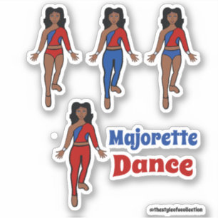 Stickers de danseur Changement rapide Rouge Bleu