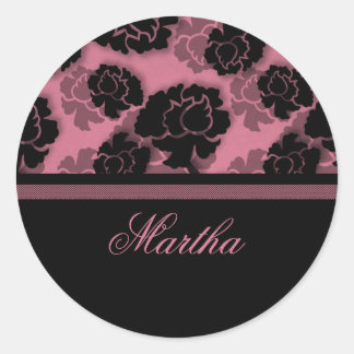 Stickers De Décadence Florale Grungy, Rose