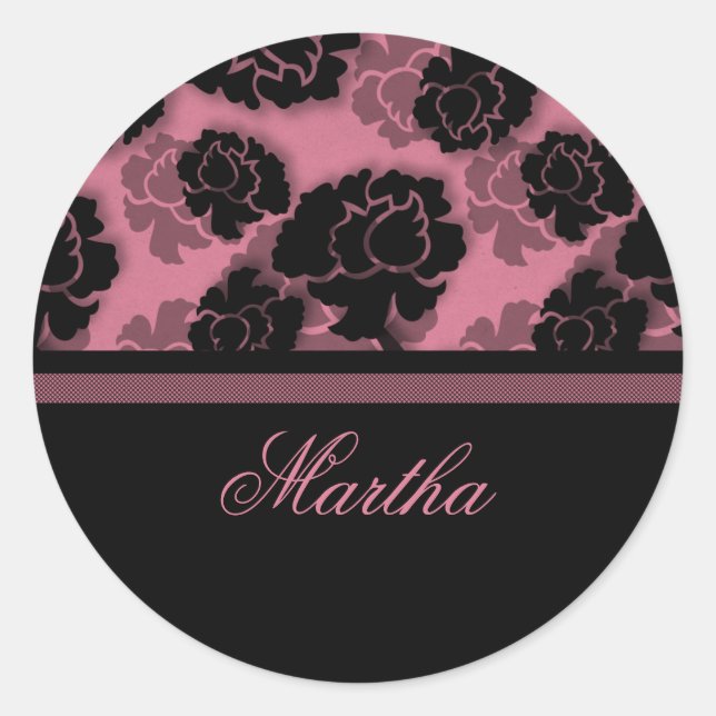 Stickers De Décadence Florale Grungy, Rose (Devant)