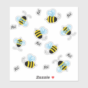 Stickers de décal d'abeille à miel bourdonnants