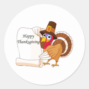 stickers de dinde journée Thanksgiving