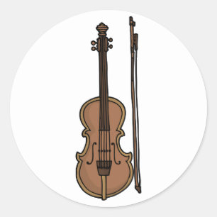 Stickers de doodle violon aux instruments de musiq