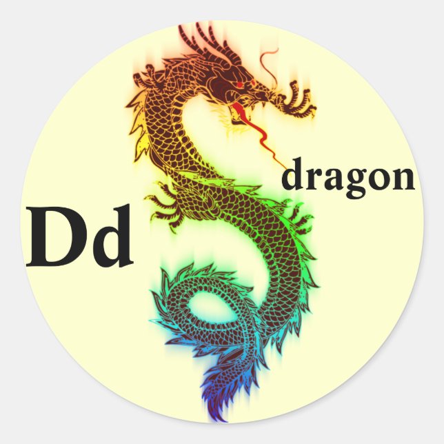 Stickers de dragon arc-en-ciel (Devant)
