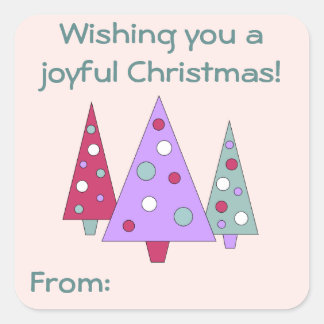 Stickers de étiquette cadeau de Noël moderne