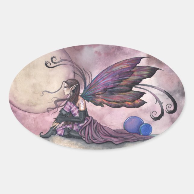 Stickers de fée violette de la lune d'été (Devant)