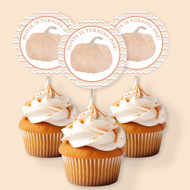 Stickers de fête d'anniversaire citrouille (Orange Pumpkin Party Favor)