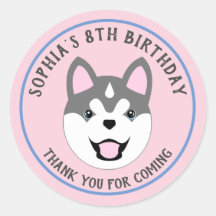 Stickers de fête d'anniversaire de chien personnal