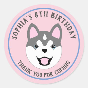 Stickers de fête d'anniversaire de chien personnal