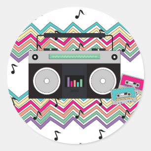 Stickers de fête d'anniversaire de la musique des 