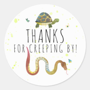 Stickers de fête d'anniversaire de la tortue et de