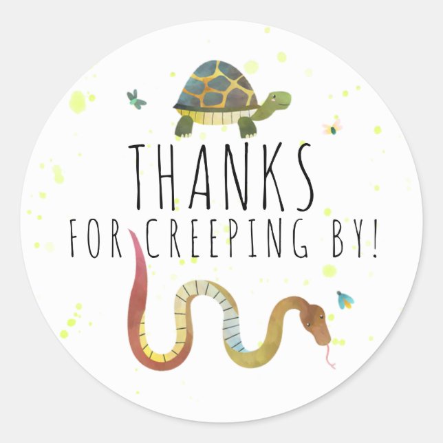 Stickers de fête d'anniversaire de la tortue et de (Devant)