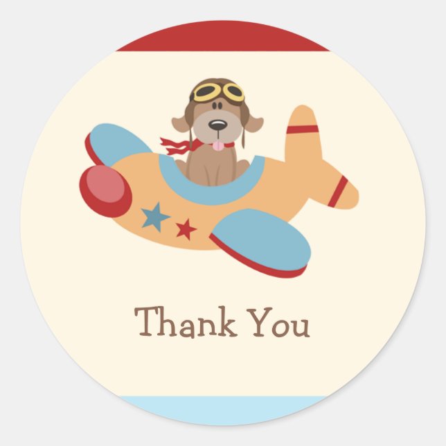 Stickers de fête d'anniversaire de l'avion (Devant)