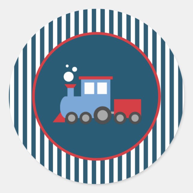 Stickers de fête d'anniversaire de train (Devant)