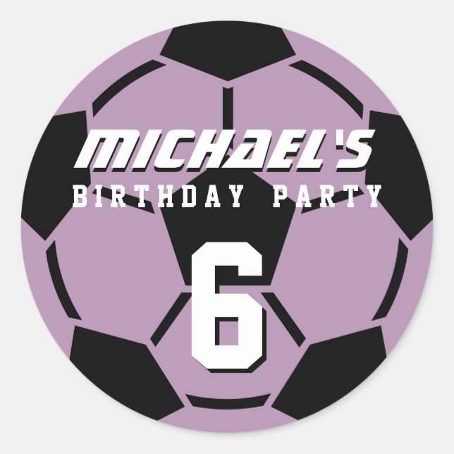 Stickers de fête d'anniversaire du bal de football (Devant)
