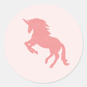 Stickers de fête d'anniversaire rose Unicorn