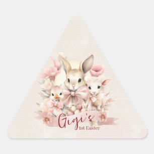 Stickers de fête de lapin, poussins et agneaux per