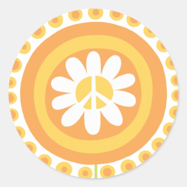 Stickers de fleurs de paix (Devant)