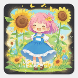 Stickers de fleurs Whimsical pour enfants