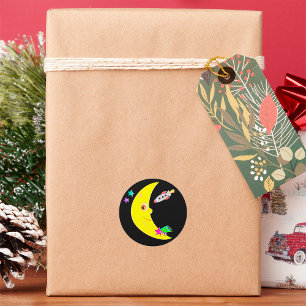 Stickers de fusée de la Lune de dessin