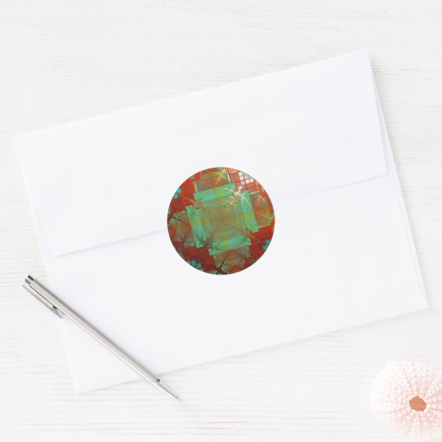 Stickers de fusion chromatique rouge et vert (Enveloppe)