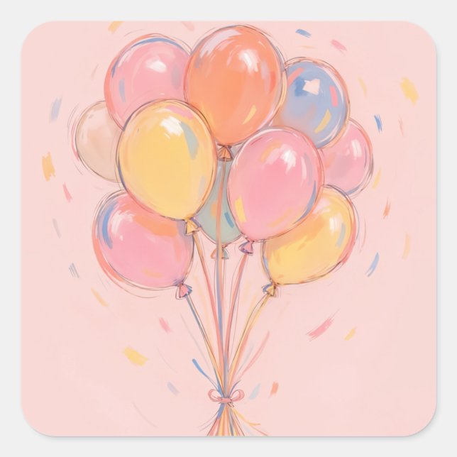 stickers de gâteau d'anniversaire ou scellés d'env (Devant)