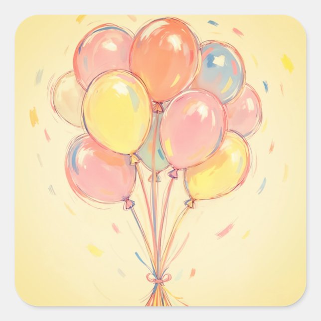 stickers de gâteau d'anniversaire ou scellés d'env (Devant)